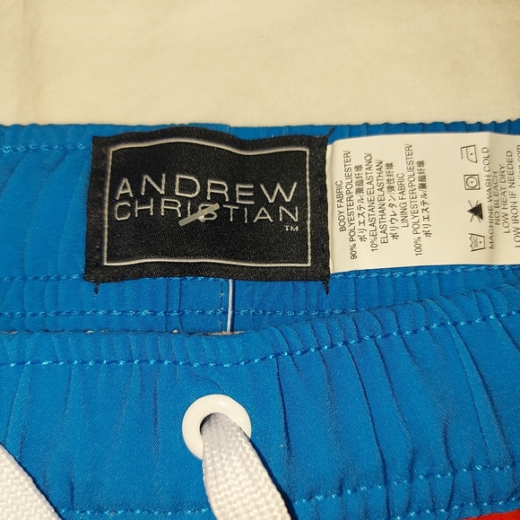 NWT Andrew Christian Stoli Rainbow Swim Trunks 🏳️🌈 Mens - Picture 5 of 9